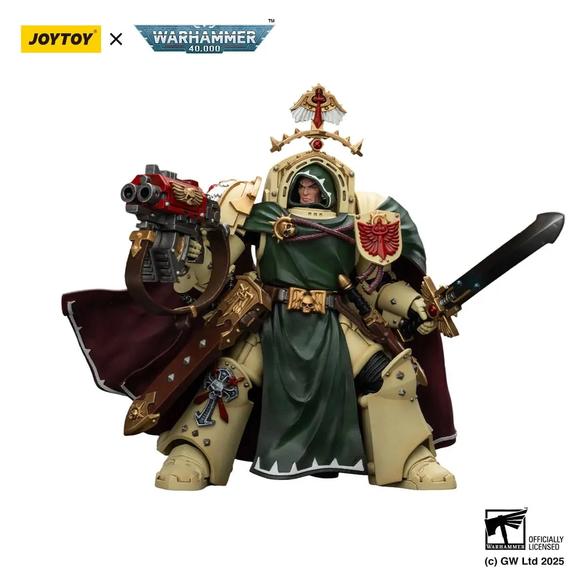 Warhammer 40K Belial Grand Master of The Deathwing With the Sword of Silence and Storm Bolter Dark Angels figurine 14cm Joy Toy
