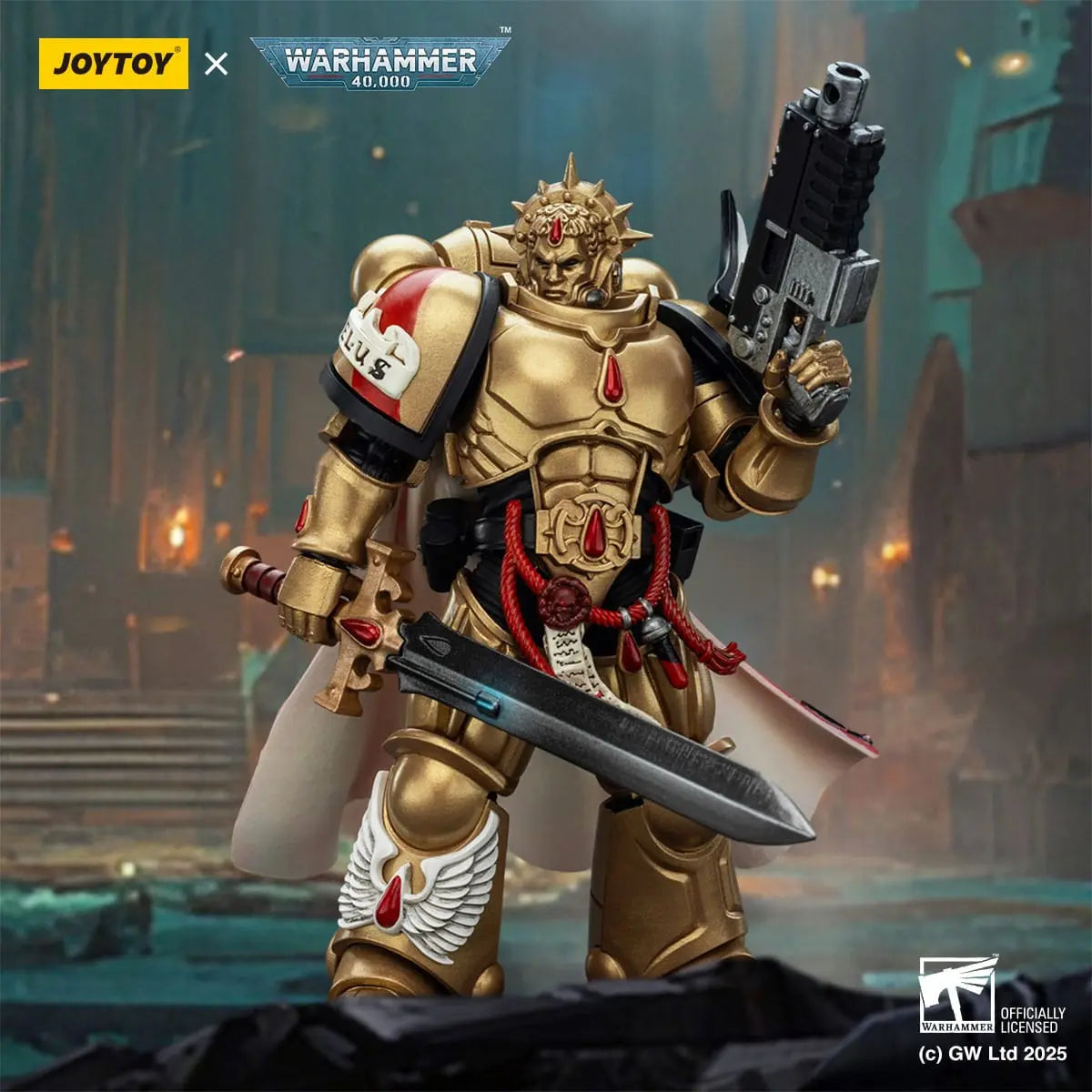 Warhammer 40K Combat Patrol Blood Angels figurine Captain with Heavy Bolt Pistol & Power Sword 20 cm Joy Toy