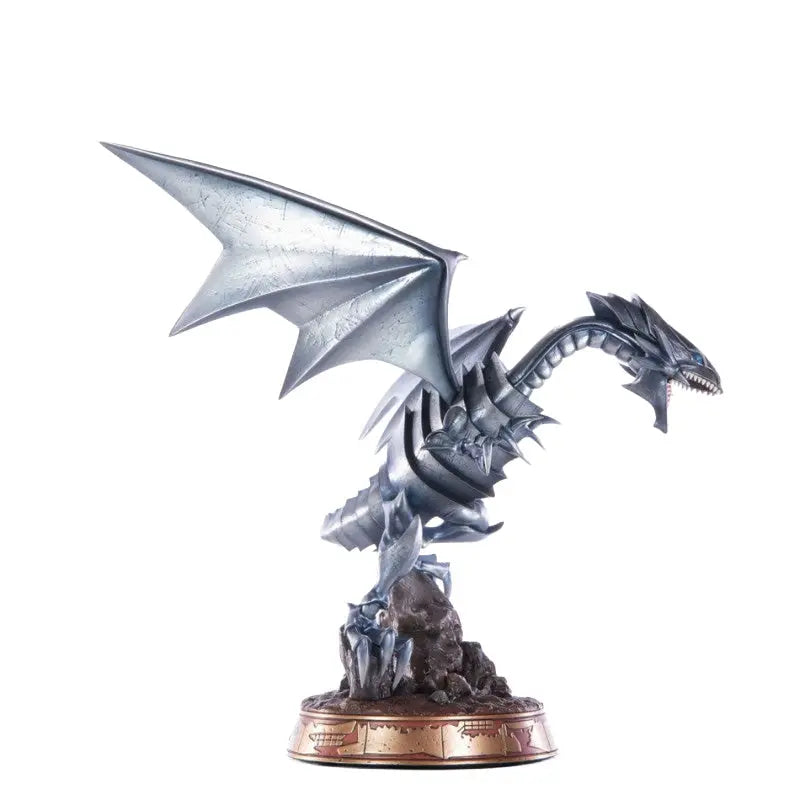 Yu-Gi-Oh! Beeld Blue Eyes White Dragon Standard Edition Zilver 35cm