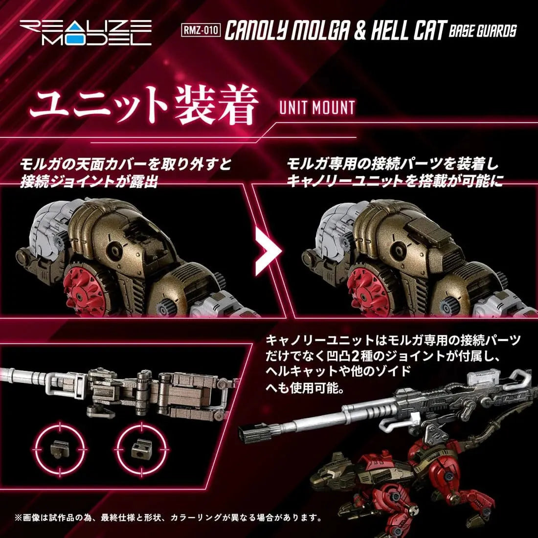 Zoids pack 2 figurines 1/100 Plastic Model Kit RMZ-010 Canoly Molga & Hell Cat Base Guards Sets 20 cm - Rue Du Retro