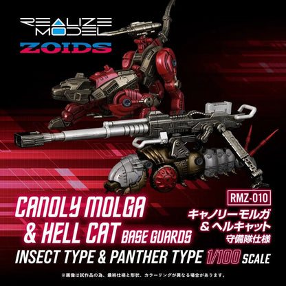 Zoids pack 2 figurines 1/100 Plastic Model Kit RMZ-010 Canoly Molga & Hell Cat Base Guards Sets 20 cm - Rue Du Retro