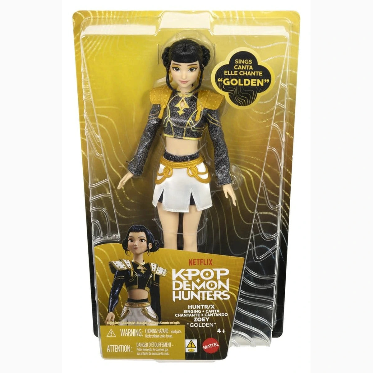 KPop Demon Hunters poupée chantante Huntrix Zoey (Golden) - Image 2