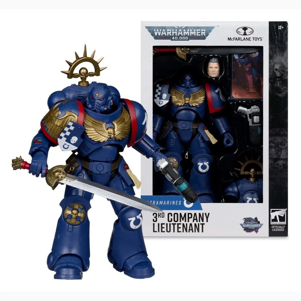 Warhammer 40,000 Total War figurine 3rd Company Lieutenant (Ultramarines) 18 cm - Image 4