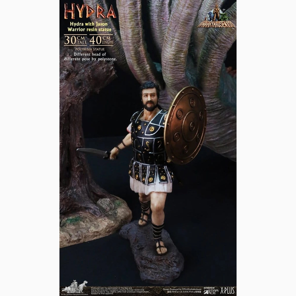 Ray Harryhausen Painted Statue Hydra with Jason Warrior Resin Statue 30 cm - Image 3