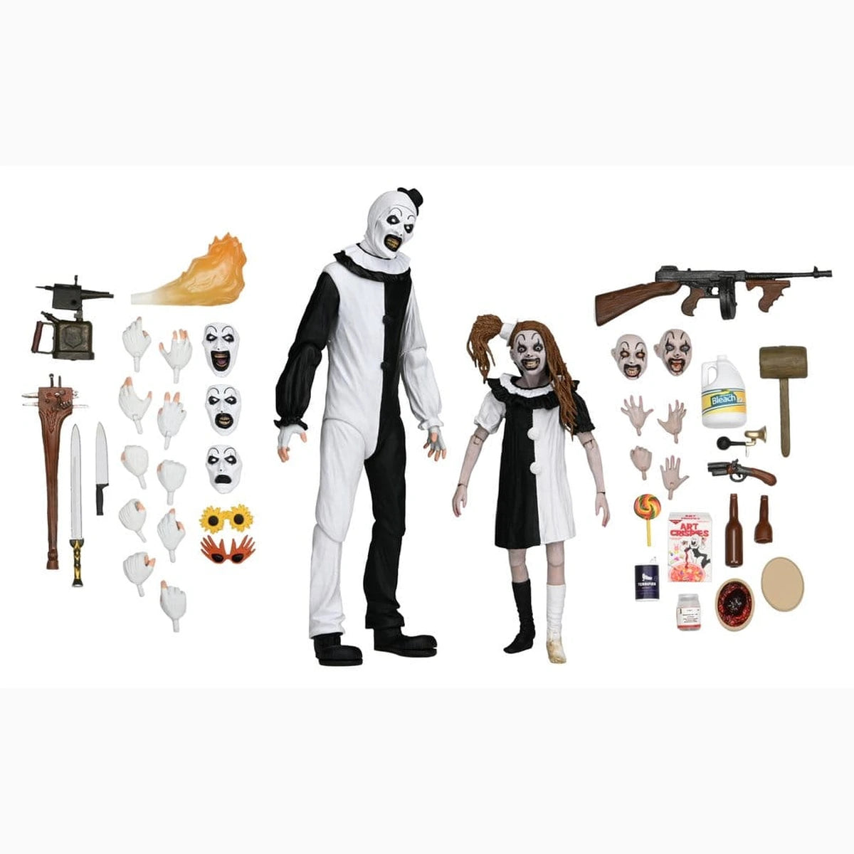 Terrifier 2 2 pack figurines Ultimate Art the Clown & Little Pale Girl 18 cm - Image 3