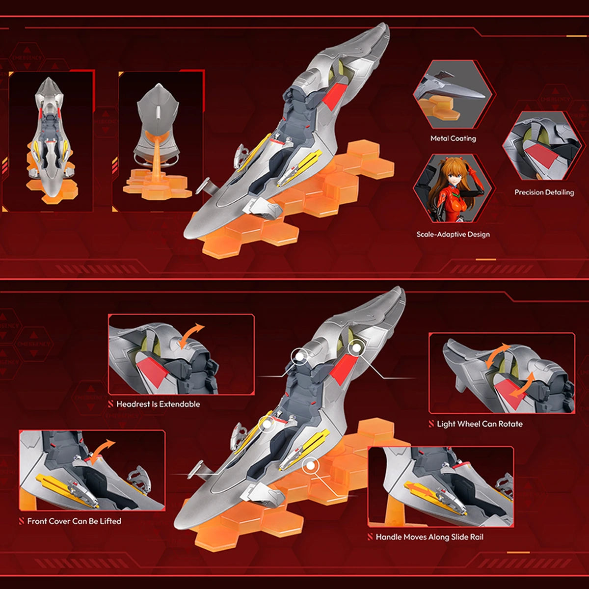 Evangelion Blokees Fantastics Series FFEX03 Asuka Entry Plug Interior - Image 3