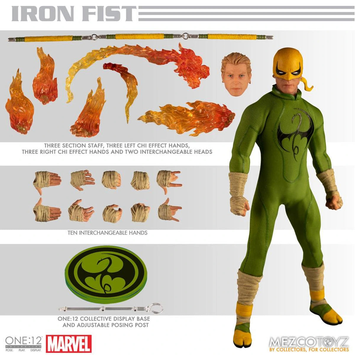 Marvel Comics One:12 Collective figurine 1/12 Iron Fist 17 cm - Image 2