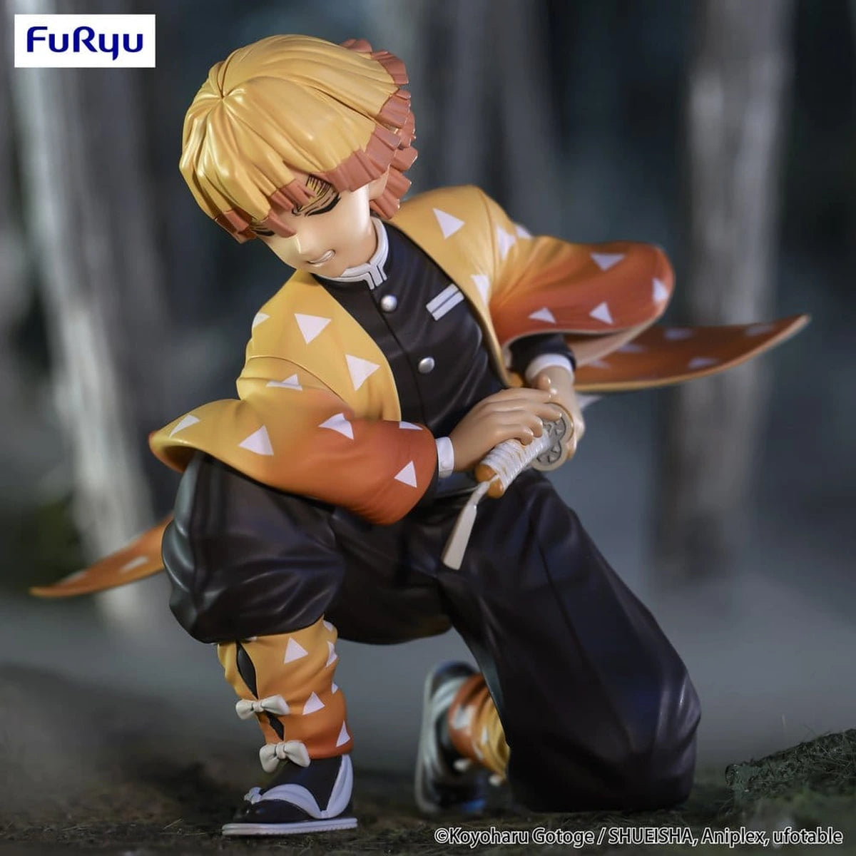 Demon Slayer: Kimetsu no Yaiba figurine PVC Noodle Stopper Agatsuma Zenitsu 10 cm - Image 1