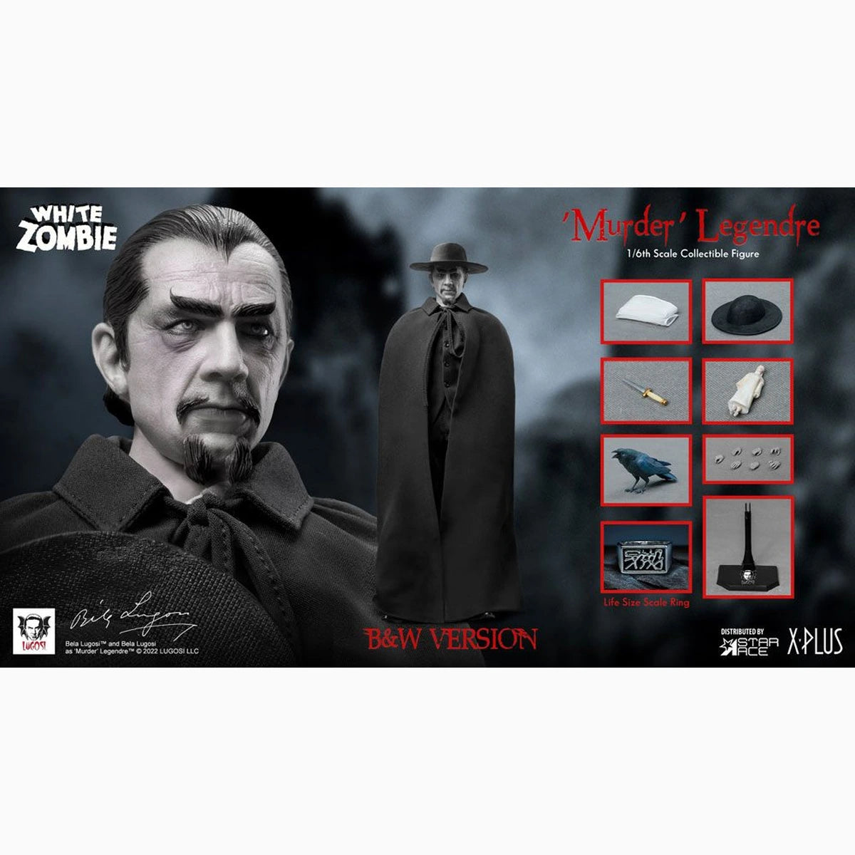 Les Morts-vivants My Favourite Movie figurine 1/6 Murder Legendre (Bela Lugosi) B&W Version 30 cm - Image 1