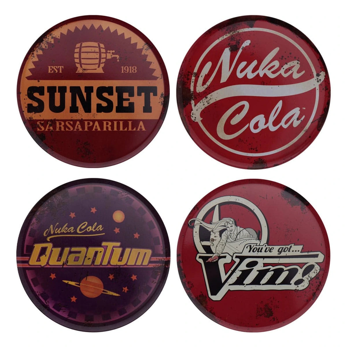 Fallout pack 4 sous-verres Metal Drinks - Image 1