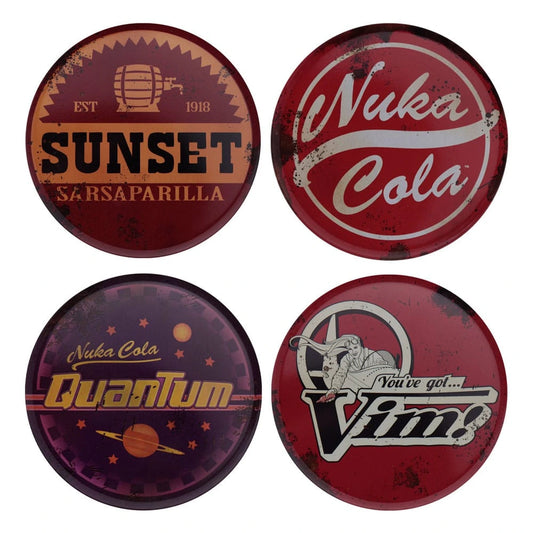 Fallout pack 4 sous-verres Metal Drinks - Image 1