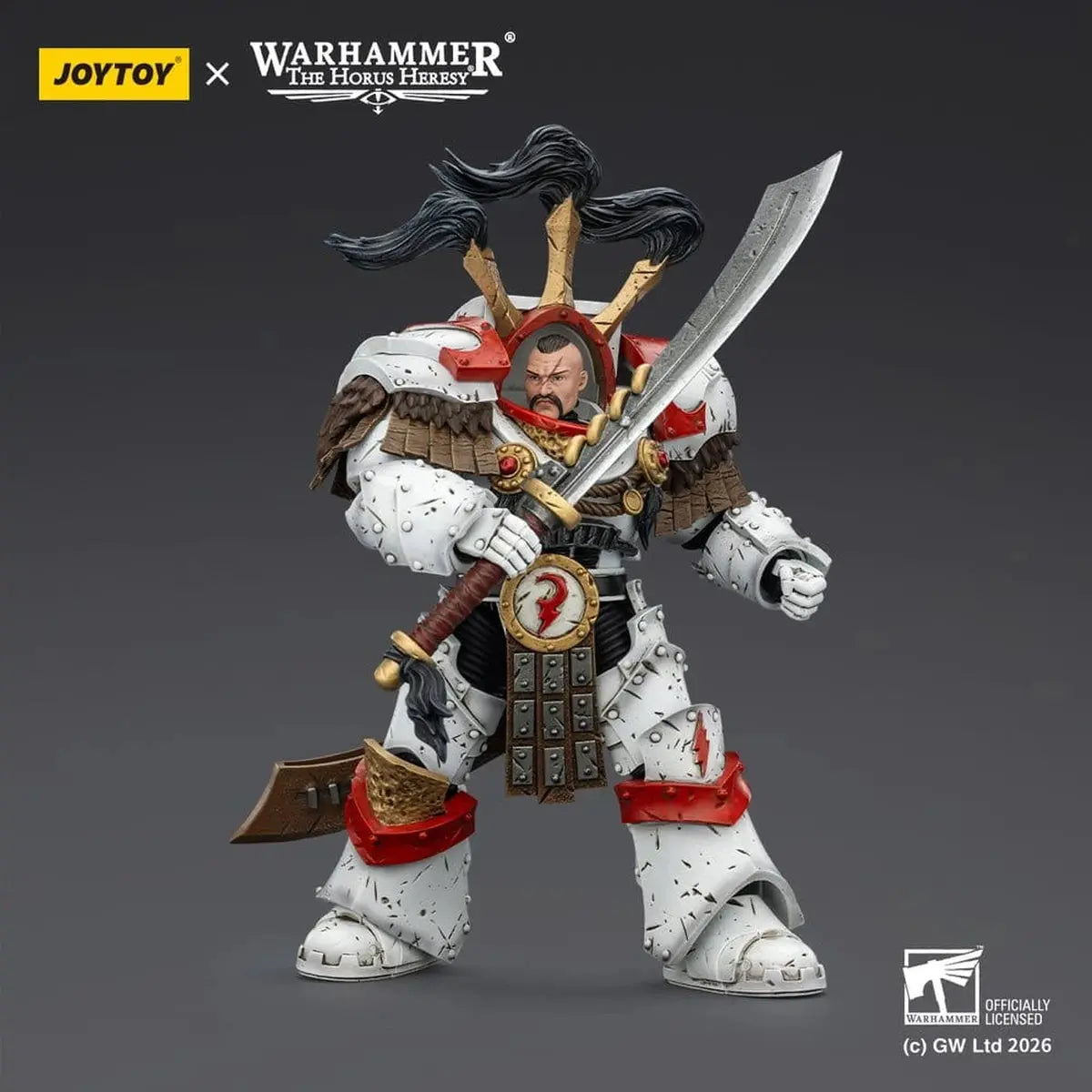 Warhammer 40,000 figurine White Scars Legion Praetor in Cataphractii Terminator Armour with Cyber Hawk Chogorian sword and combi-melta 14 cm - Image 7