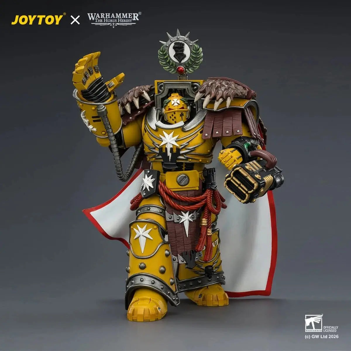 Warhammer figurine Imperial Fists Lord Castellan Evander Garrius, The Tyrant of Cthonia 14 cm - Image 6