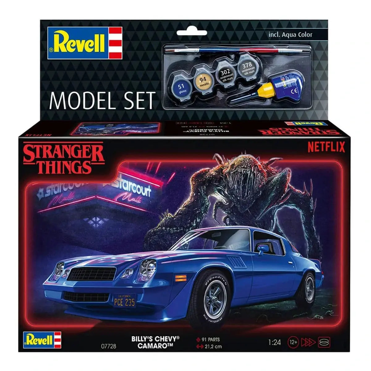 Stranger Things kit complet maquette 1/25 Chevy Camaro Z/28 (Aqua Color) 19 cm - Image 6