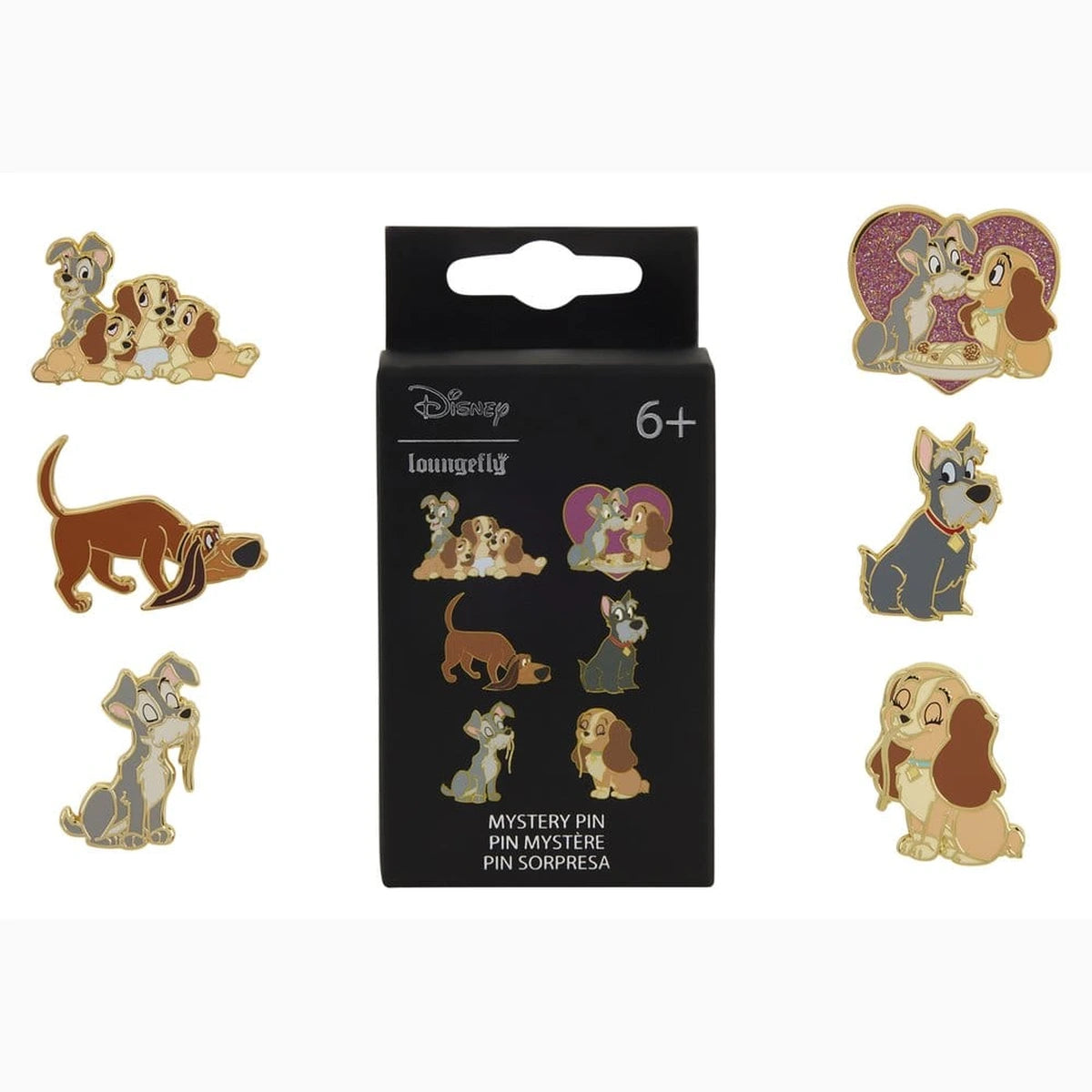 Disney by Loungefly présentoir pin's émaillés Lady and the Tramp Blind (12) - Image 1