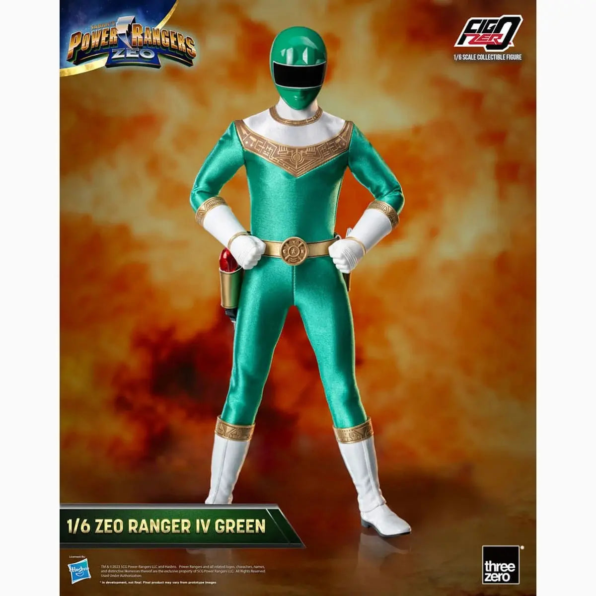 Power Rangers Zeo figurine FigZero 1/6 Ranger IV Green 30 cm - Image 3