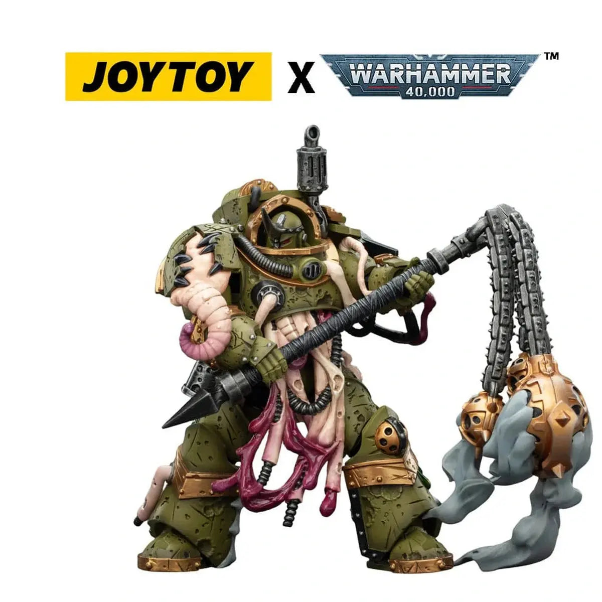 Warhammer 40,000 figurine Death Guard Blightlord Terminator 2 with Flail of Corruption 14 cm - Image 5
