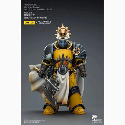 Warhammer Imperial Fists figurine Librarian Consulwith Force Axe and Bolt Pistol 12 cm - Image 5