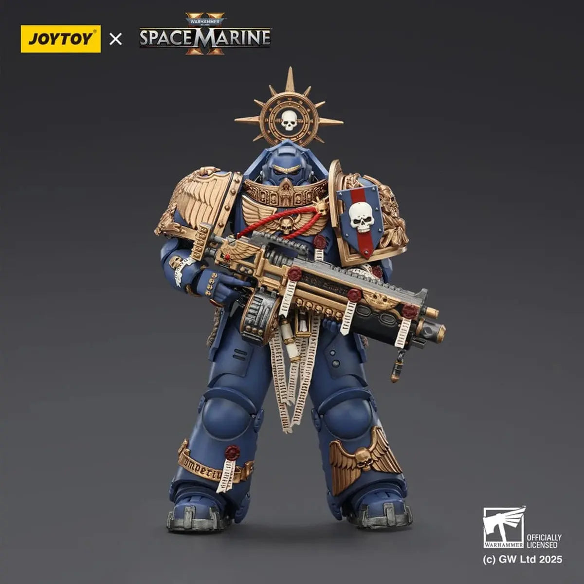 Warhammer 40,000: Space Marine 2 figurine Ultramarines Heavy Relic Primus Armor with Heavy Relic Bolt Rifle 13 cm - Image 4