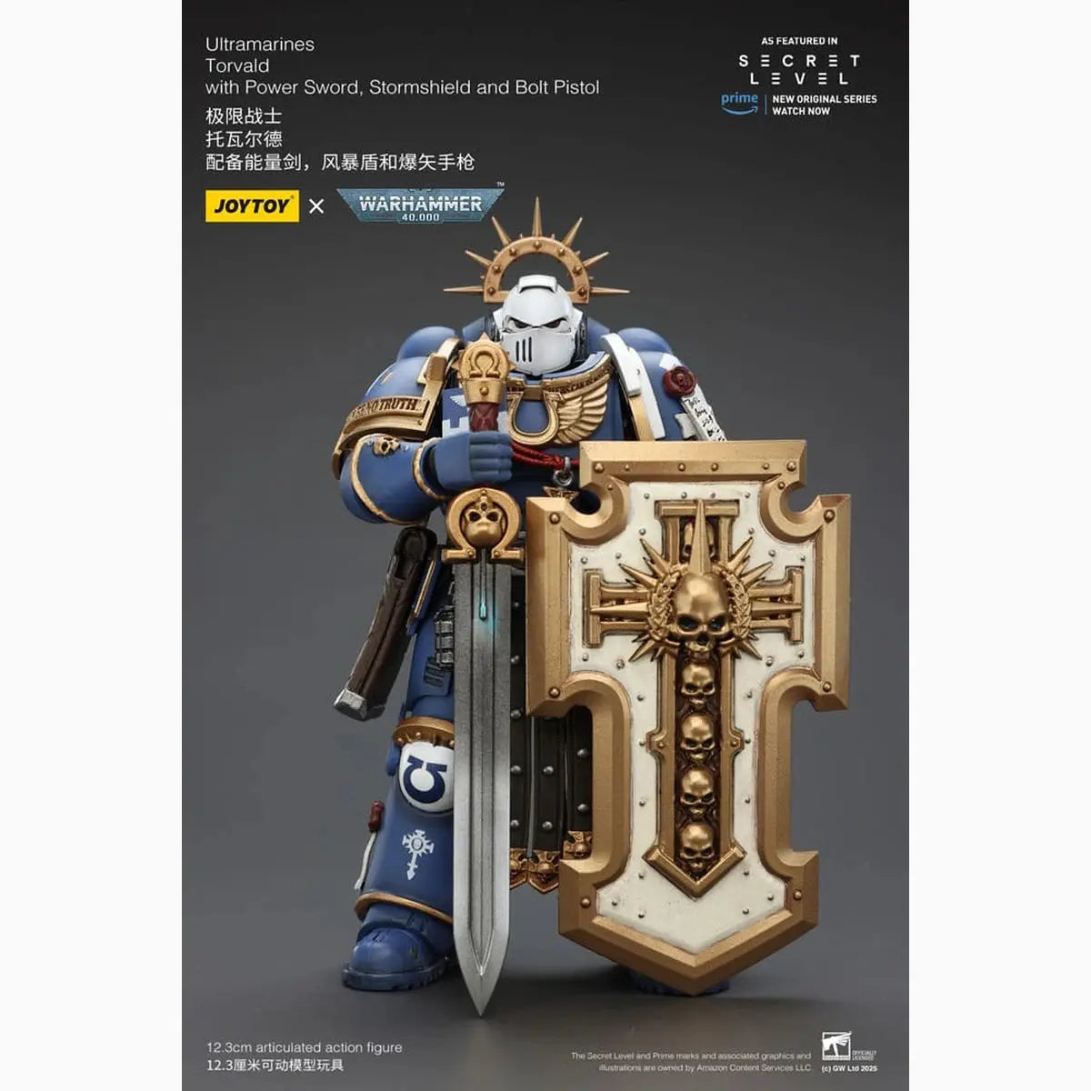 Warhammer 40,000 figurine Ultramarines Torvald with Power Sword, Stormshield and Bolt Pistol 13 cm - Image 6