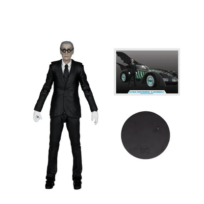 Batmobile Batman Forever DC Multiverse et figurine Alfred Pennyworth 79cm McFarlane Toys