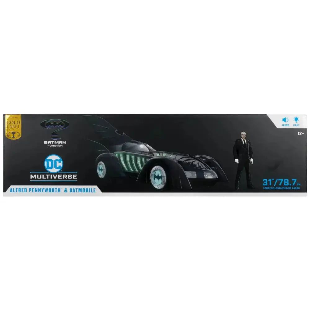 Batmobile Batman Forever DC Multiverse et figurine Alfred Pennyworth 79cm McFarlane Toys