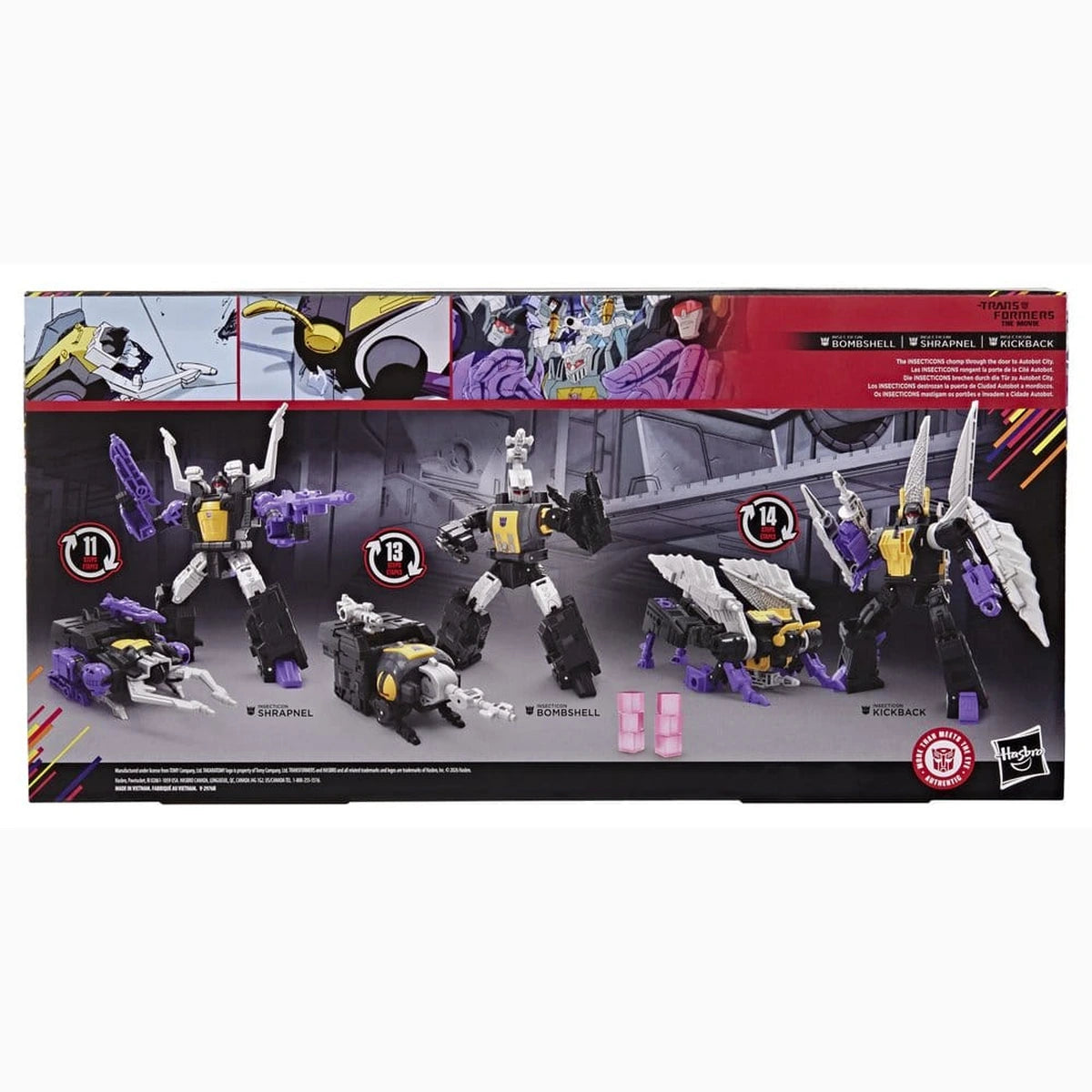 Les Transformers : le film Studio Series Deluxe Class pack 3 figurines Insecticon Bombshell, Shrapnel & Kickback 14 cm - Image 3