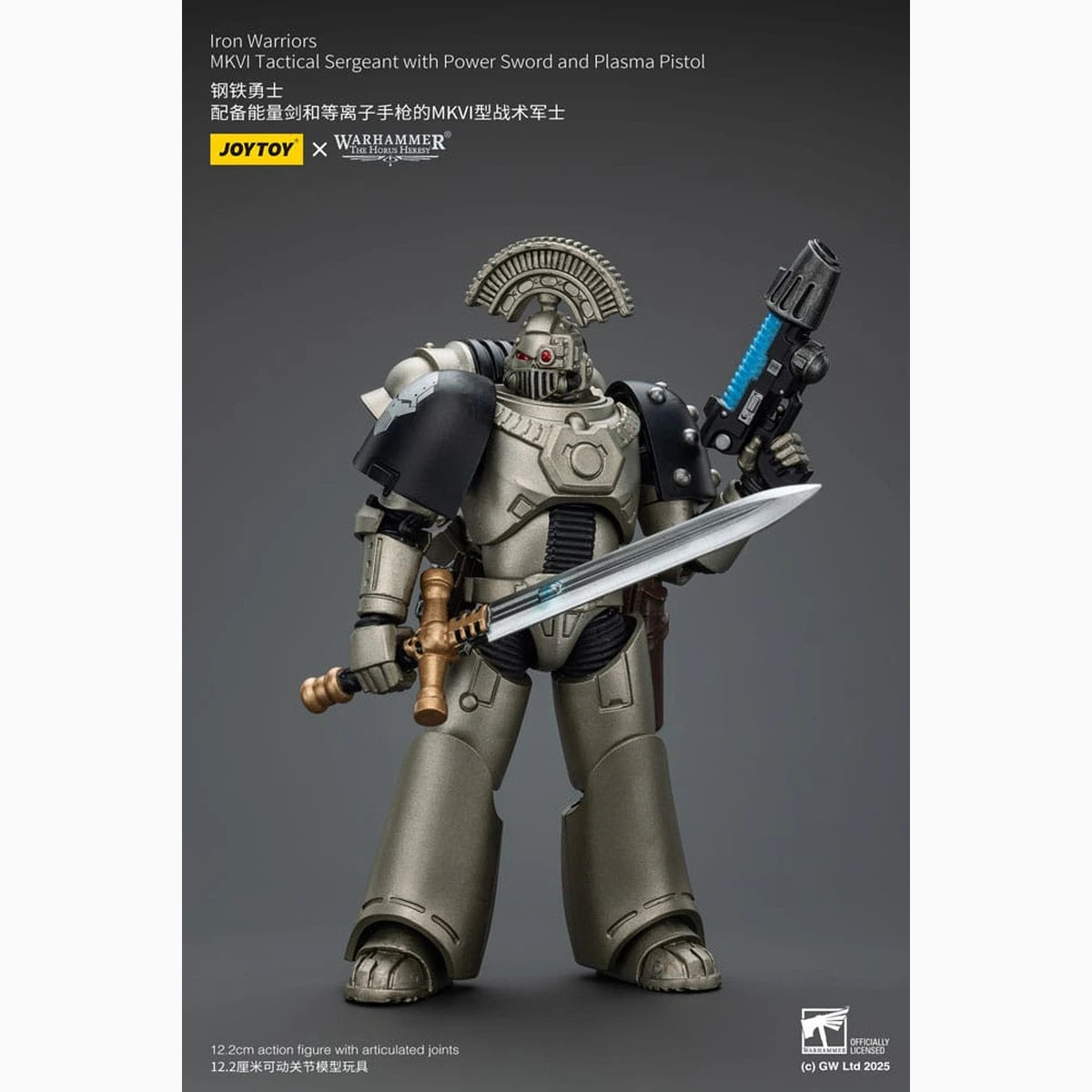 Warhammer The Horus Heresy figurine 1/18 lron Warriors MKVI Tactical Sergeant with Power Sword and Plasma Pistol 12 cm - Image 4
