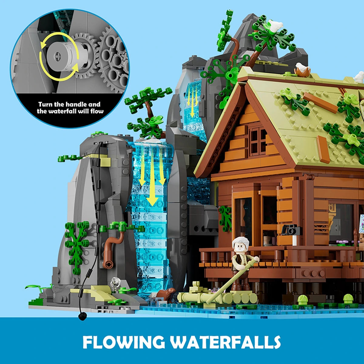 Lumibricks Retro House 10010 Waterfall Cabin - Image 2