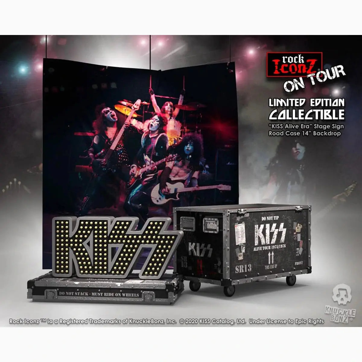 Kiss statuette Rock Ikonz On Tour caisse de tournée + décor de scène Alive! Tour - Image 3