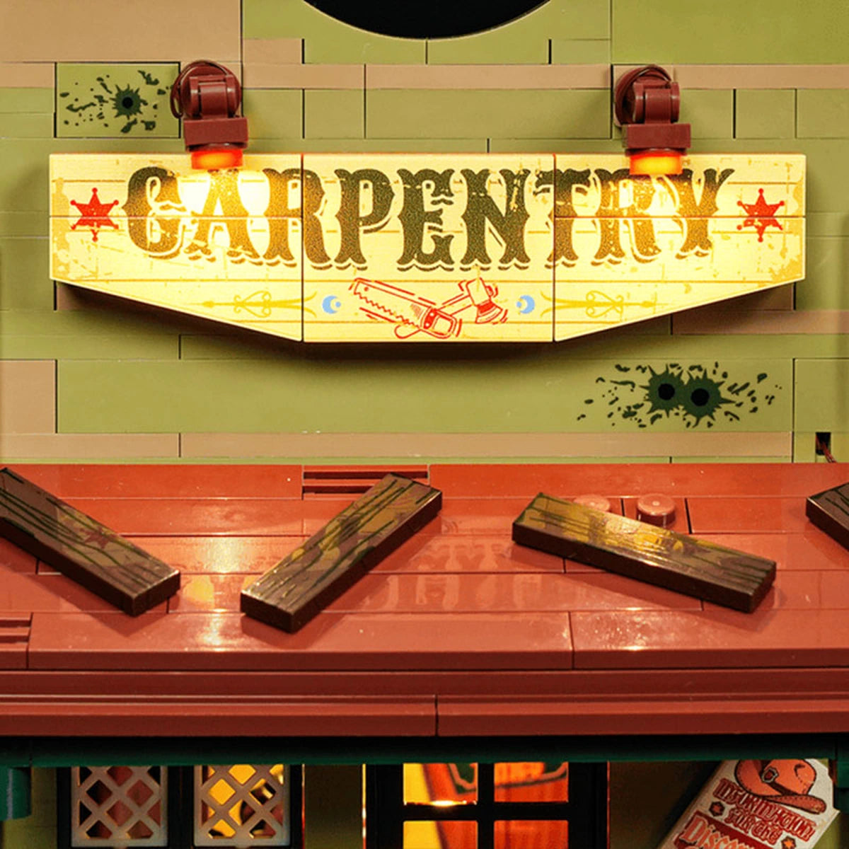 Lumibricks The Old West 14015 Western Carpentry Workshop - Image 3