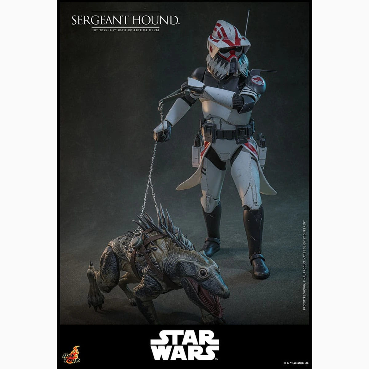 Star Wars: The Clone Wars figurine 1/6 Sergeant Hound 30 cm - Image 7