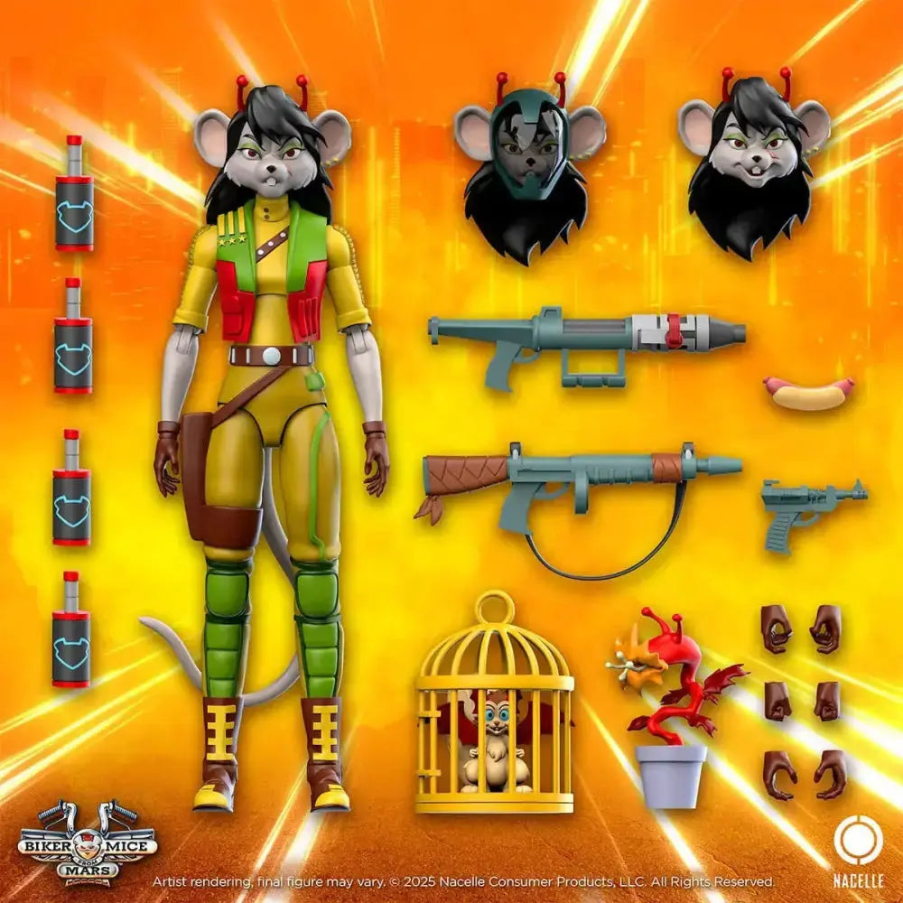 Biker Mice From Mars Les Motards de l'espace figurine Carbine 23 cm - Rue Du Retro