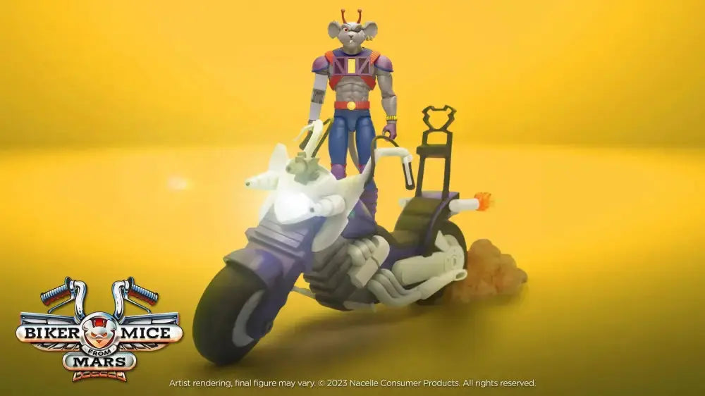 Biker Mice From Mars Moto Modo Les Motards de l'espace véhicule Chopper 25cm Nacelle