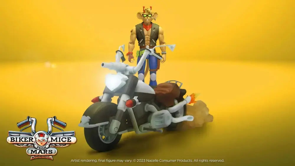 Biker Mice From Mars Throttle's Les Motards de l'espace véhicule Martian Monster Bike 23cm Nacelle