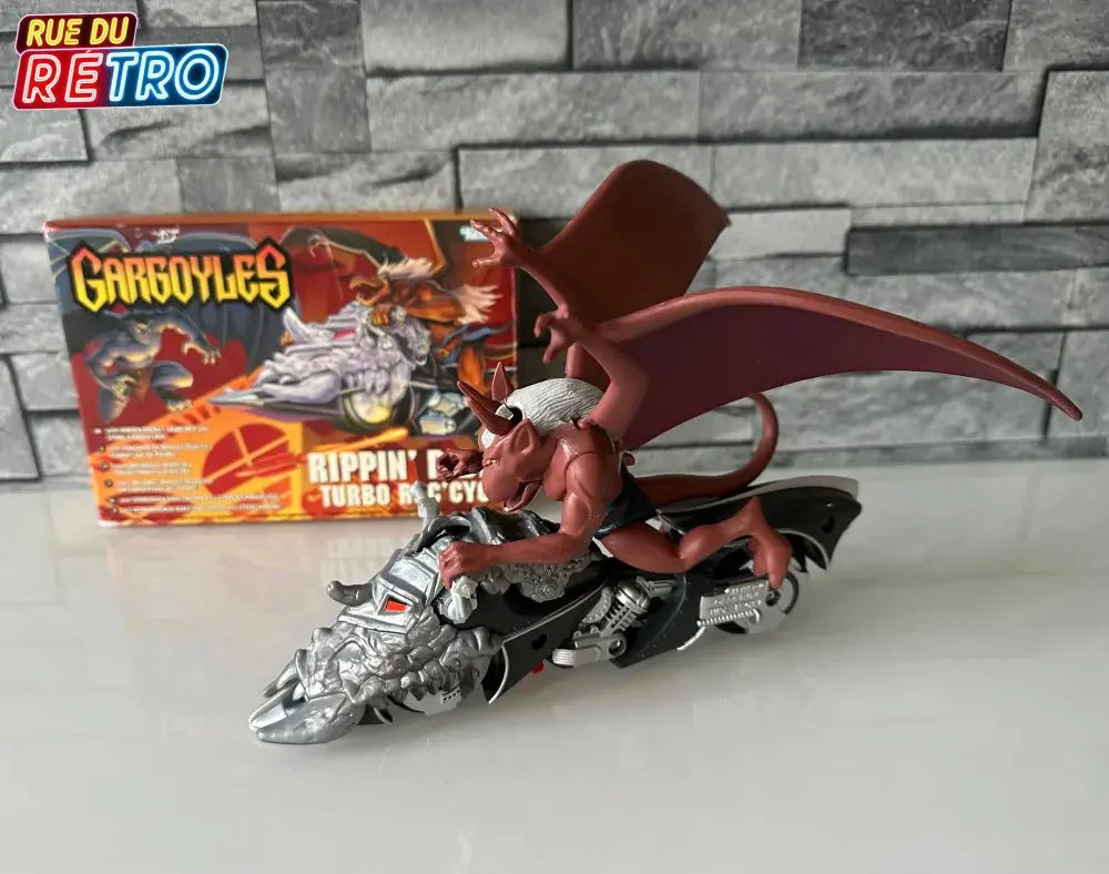 Brooklyn et moto Rippin’ Rider Gargoyles Les Anges de La Nuit 1994