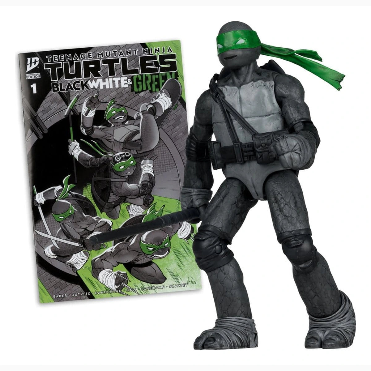 Tortues Ninja Page Punchers figurine Donatello (Black White & Green ) (Red Platinum Edition) 13 cm - Image 3