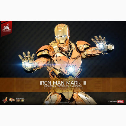 Iron Man figurine Movie Masterpiece Diecast 1/6 Iron Man Mark III (Golden & Copper Gold Version)  Hot Toys Exclusive 33 cm - Image 3