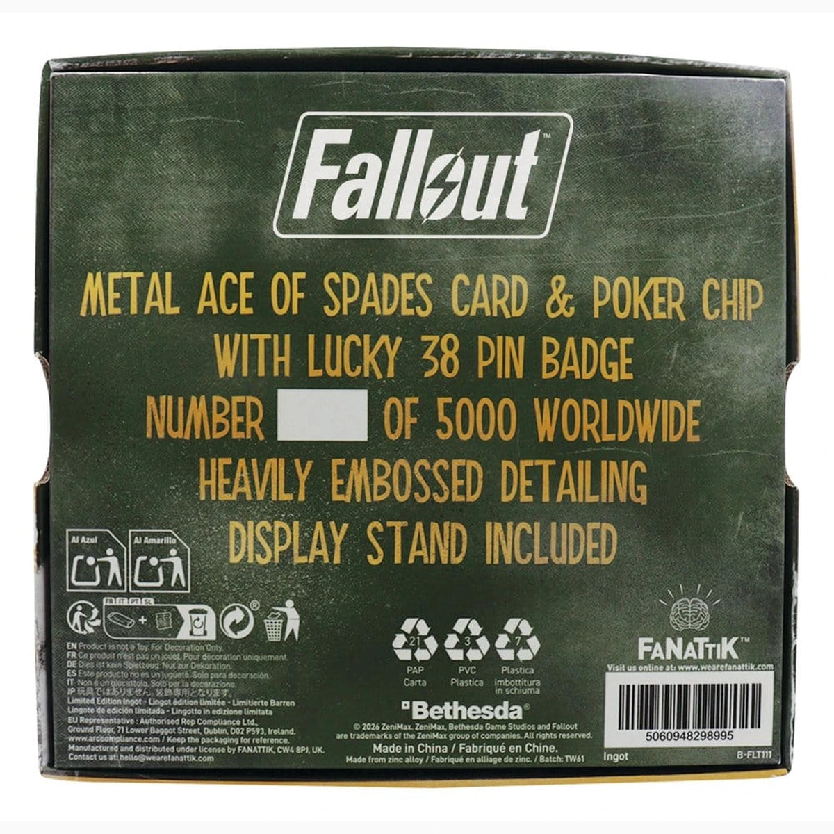 Fallout: New Vegas réplique Lucky 38 Imitation Gold Casino Set Limited Edition - Image 4