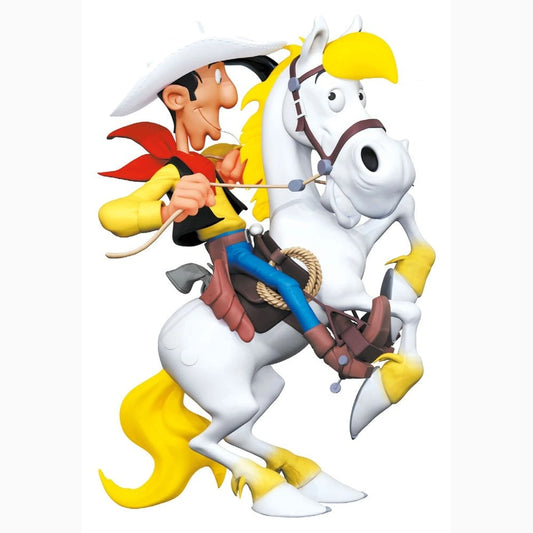 Lucky Luke Resin statuette Lucky Luke sur Jolly Jumper cabré 25 cm - Image 1