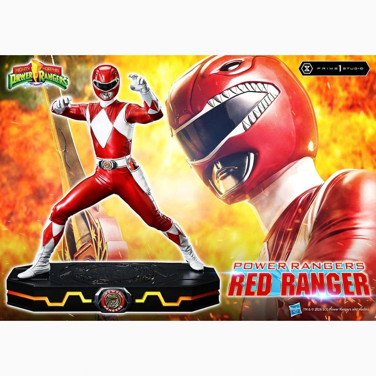 Mighty Morphin Power Rangers Premium Masterline statuette 1/4 Red Ranger 62 cm - Image 3