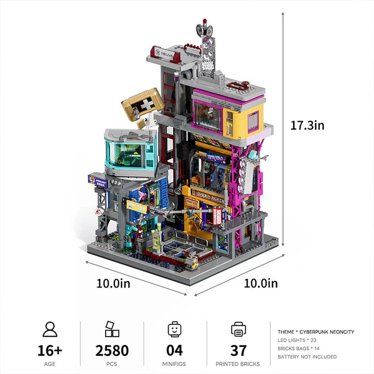 Lumibricks Cyberpunk Neoncity 17005 Game Stack - Image 4