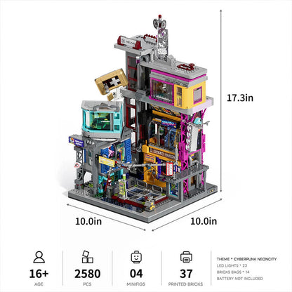 Lumibricks Cyberpunk Neoncity 17005 Game Stack - Image 4