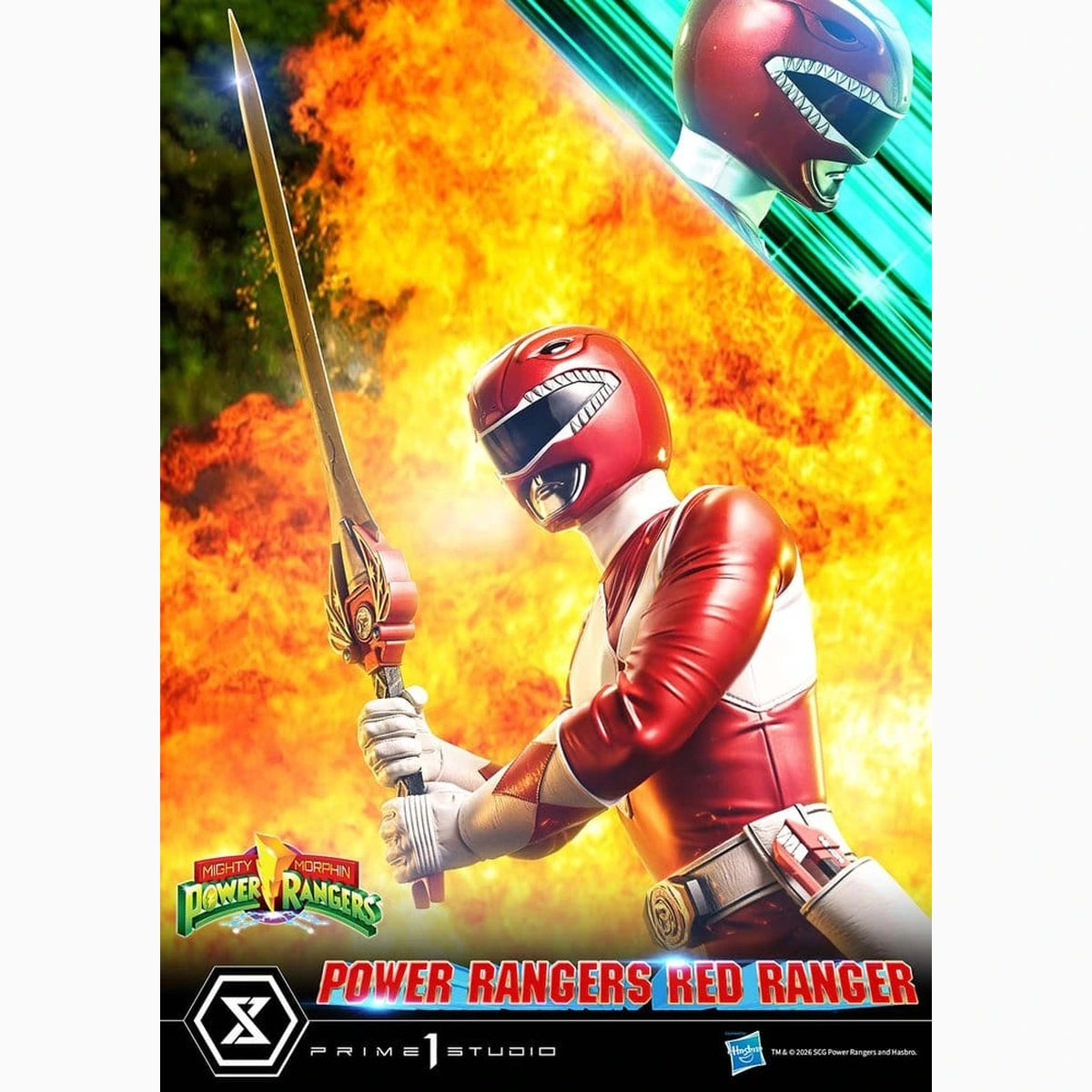 Mighty Morphin Power Rangers Premium Masterline statuette 1/4 Red Ranger 62 cm - Image 7