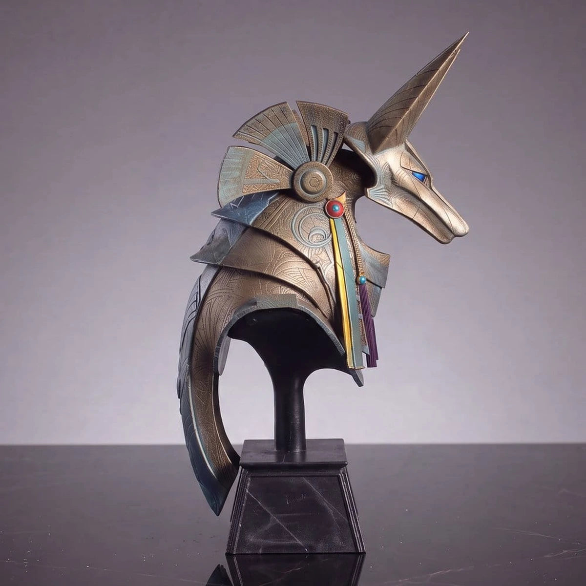 Stargate Desktop Replica réplique de casque Jackal Guard Helmet Anubis 15 cm - Image 5