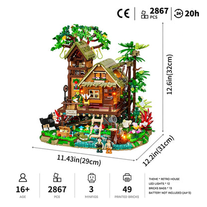 Lumibricks Retro House 10015 Misty Forest Cabin - Image 5