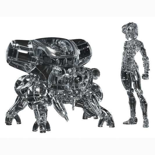 Ghost in the Shell Plastic Model Kit PLAMAX minimum factory Motoko Kusanagi avec Fuchikoma: Thermoptic Camouflage Ver. 8 cm - Image 1