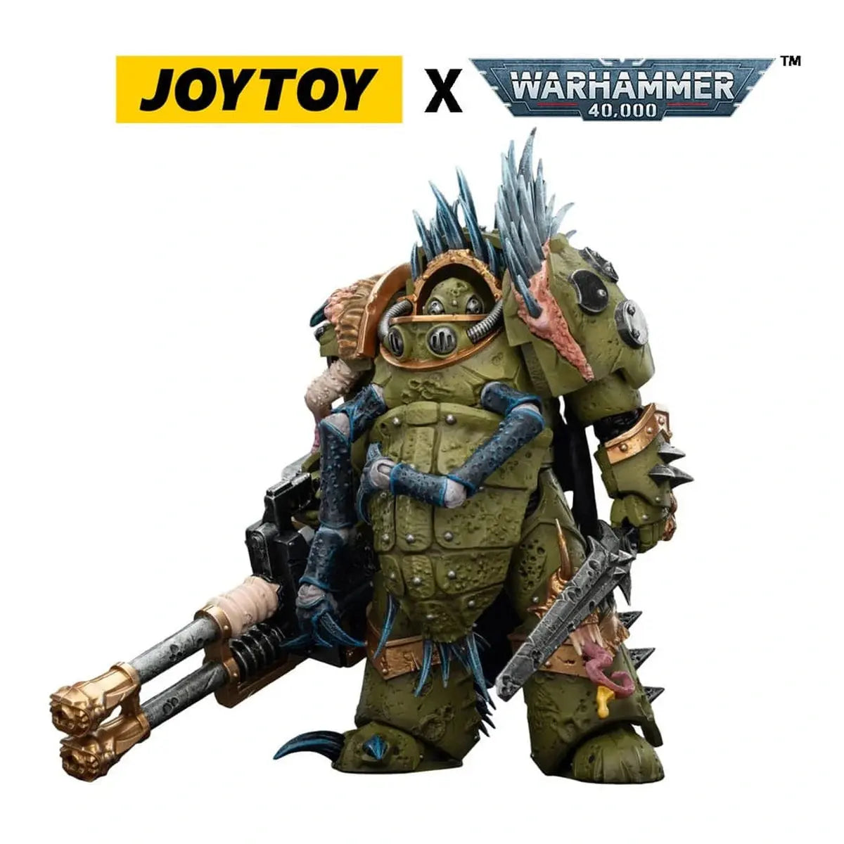 Warhammer 40,000 figurine Death Guard Blightlord Terminator 1 with Reaper Autocannon and Bubotic Blades 14 cm - Image 1
