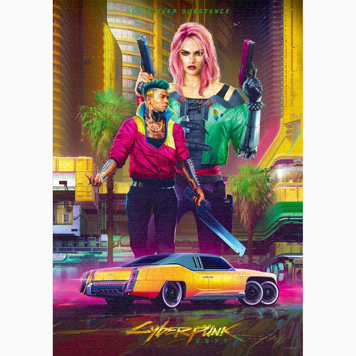 Cyberpunk 2077 Puzzle Kitsch Style (1000 pièces) - Image 1
