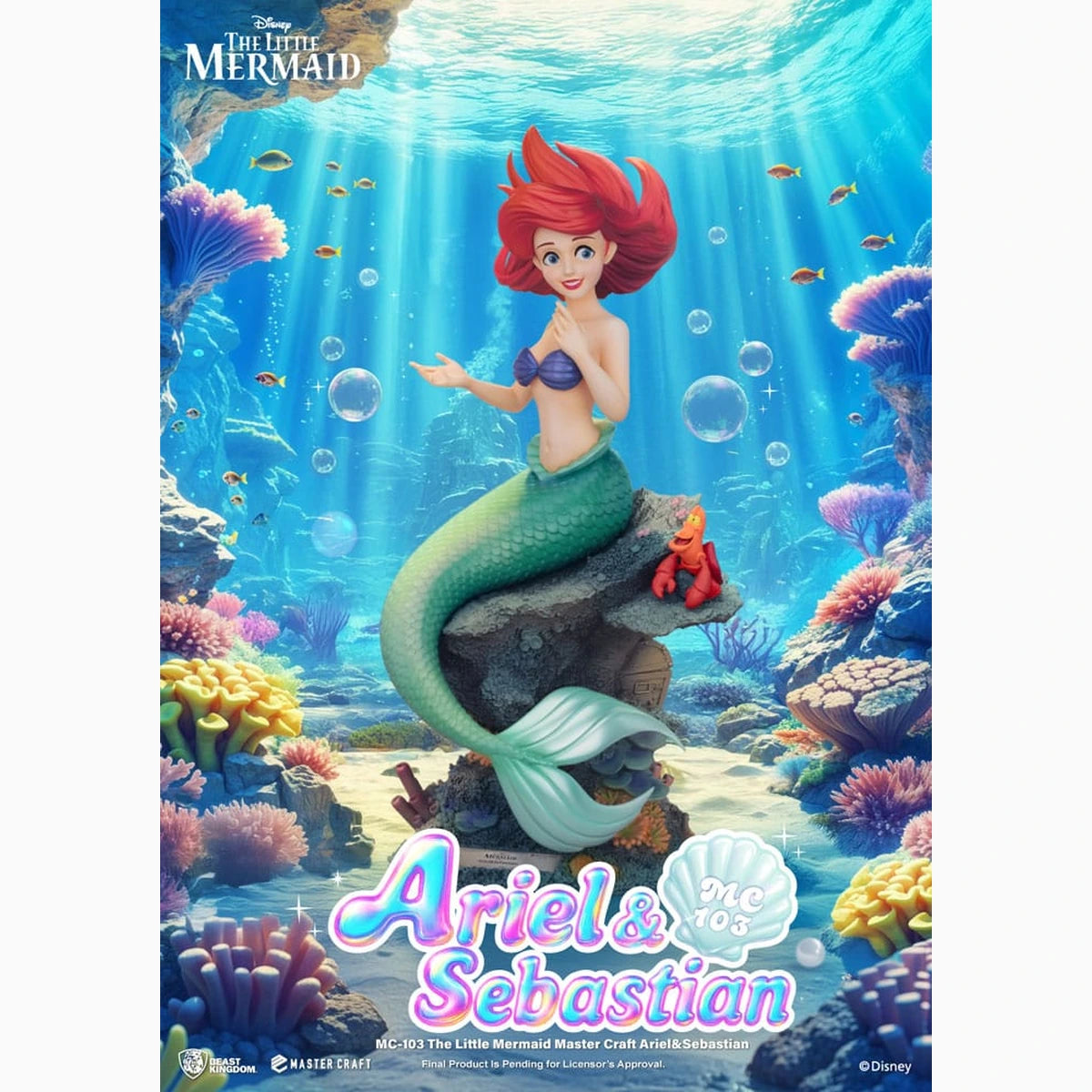 La Petite Sirène statuette Master Craft Ariel & Sébastien 42 cm - Image 1